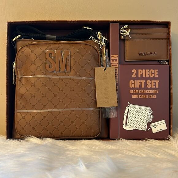 NIB Steve Madden 2PC Gift Set w/Wallet - Cognac - Picture 2 of 12